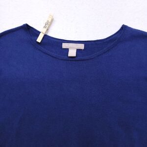 Banana Republic Casual Pullover Short Sleeve Cotton Sweater Womens Size L Blue